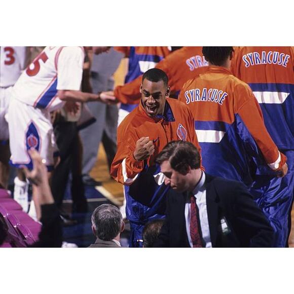 Syracuse Orange 1996 NIKE Team windbreaker jacket L navy NCAA basketball vintage - Picture 5 of 14